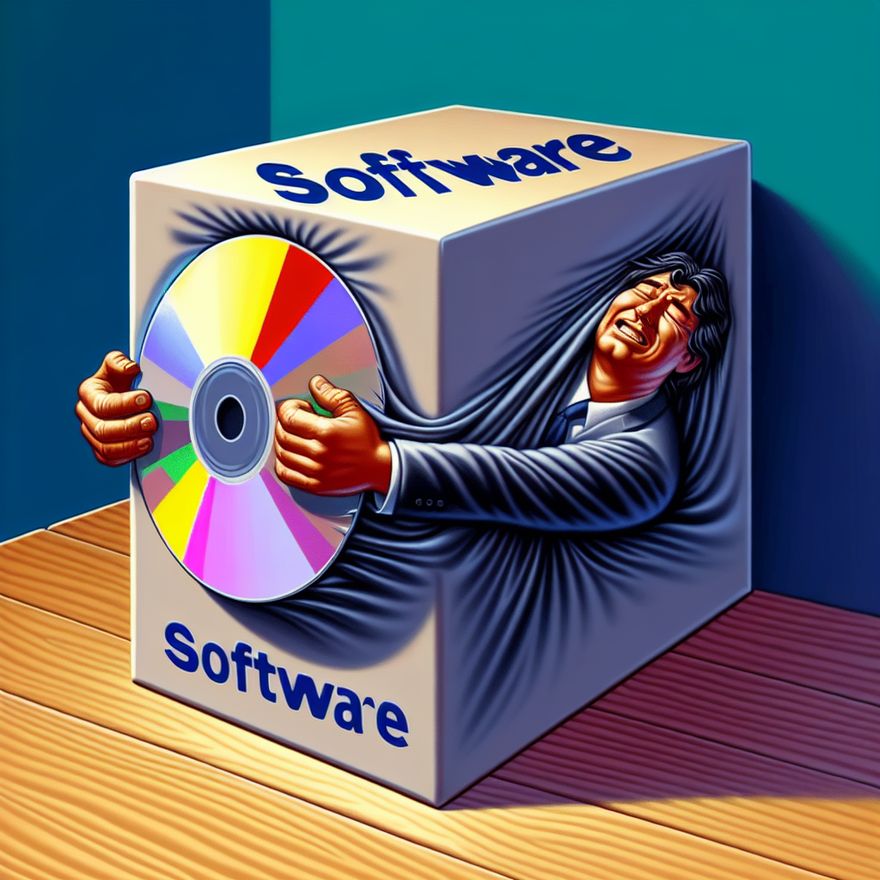 Software once thrived in a boxed era—will new terminology allow us to think outside the box? Generated by DALL-E